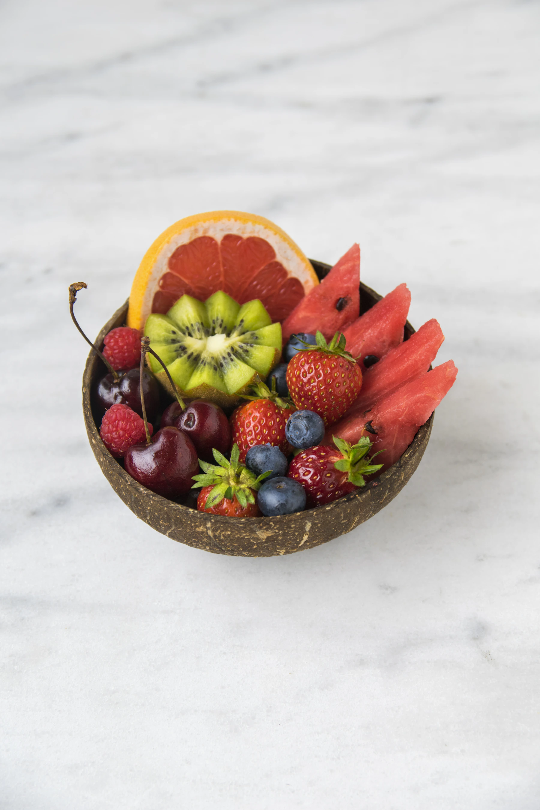 Colourful assortment of fresh fruits
